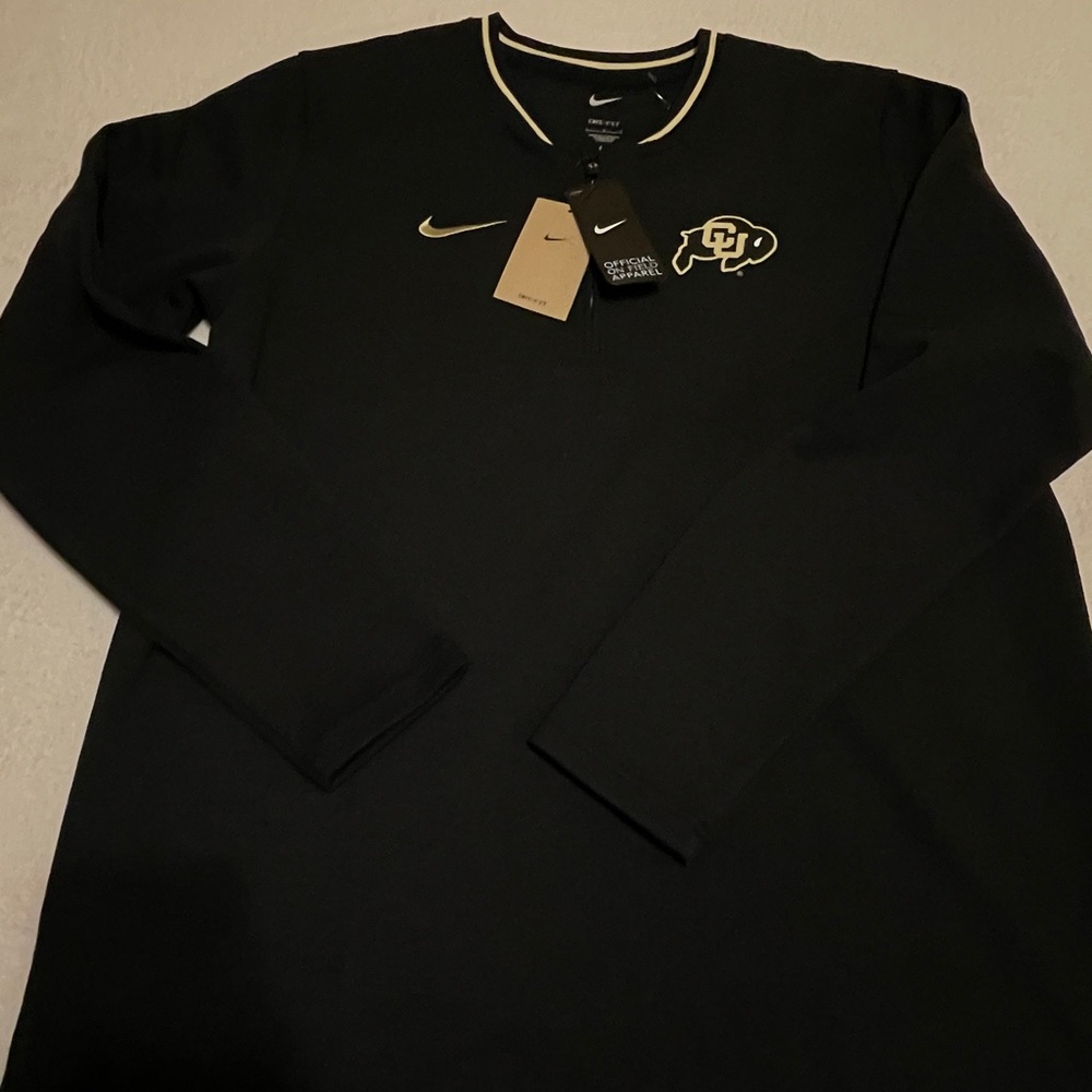 NWT Nike CU Buffs Black Dri-Fit Pullover Size L